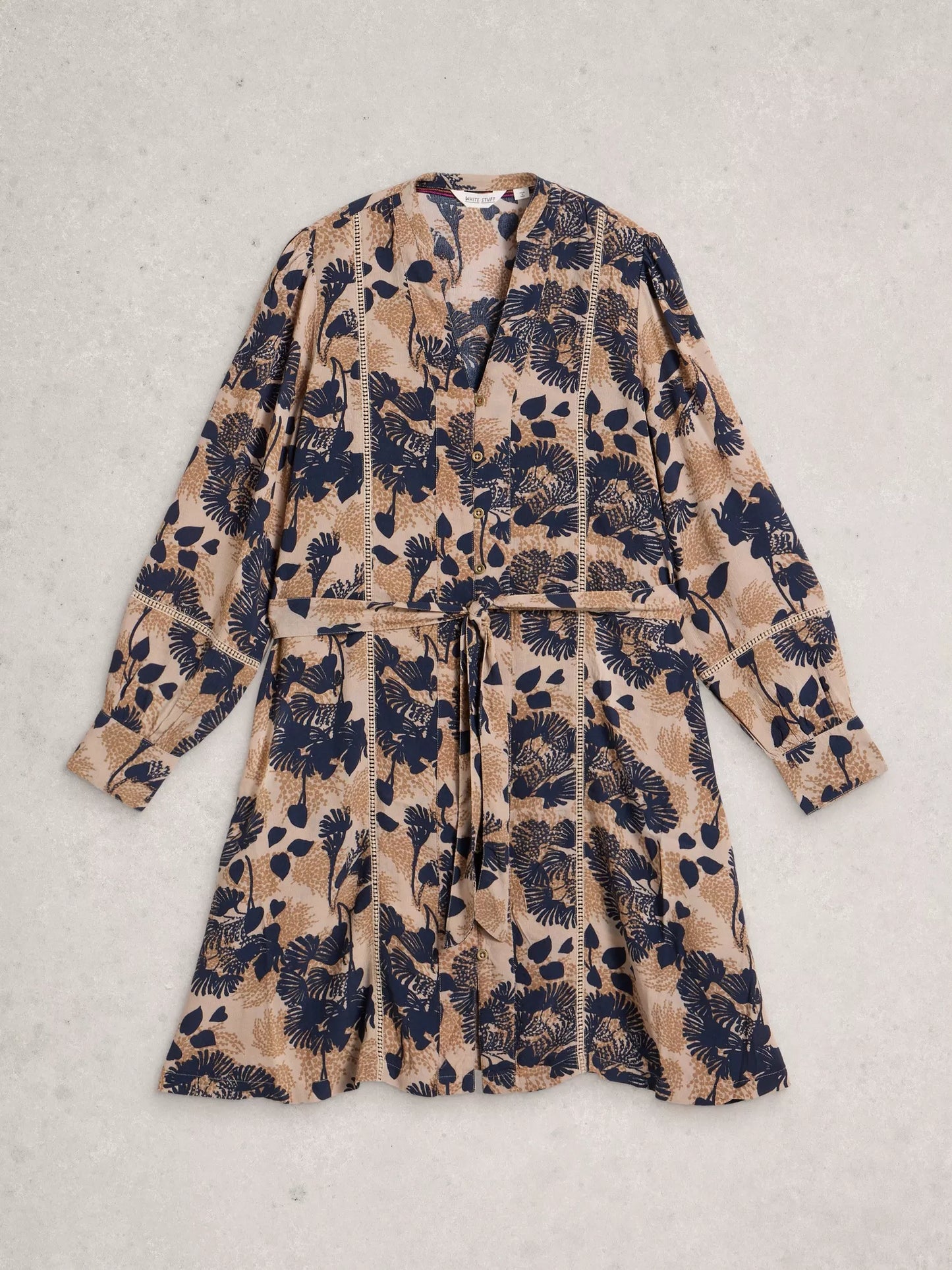White STuff - Paloma dress - Natural Multi