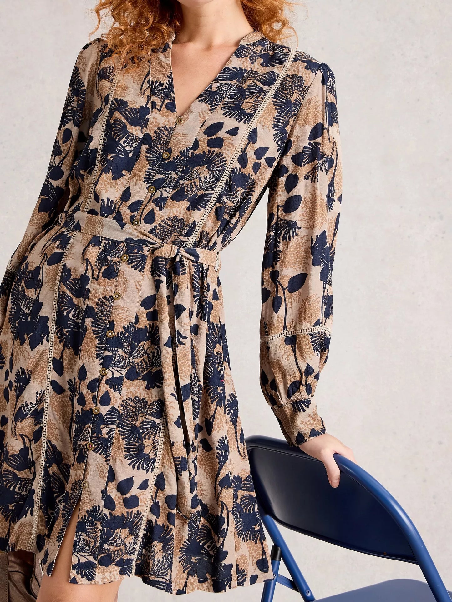 White STuff - Paloma dress - Natural Multi