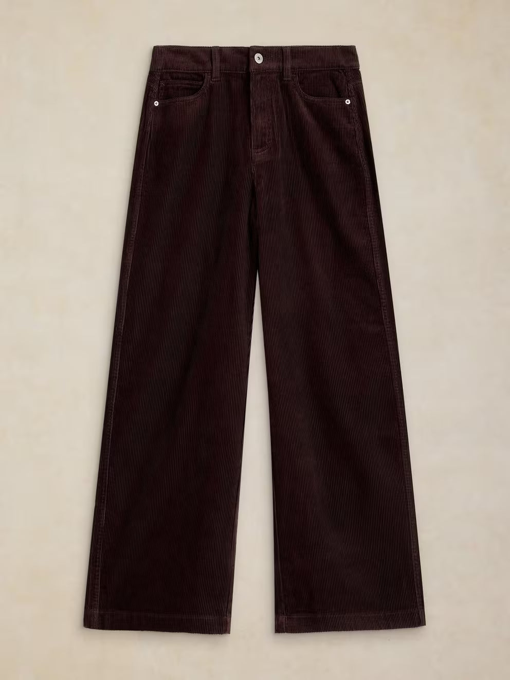 White Stuff - Ayla cord wide leg trouser - Dark brown