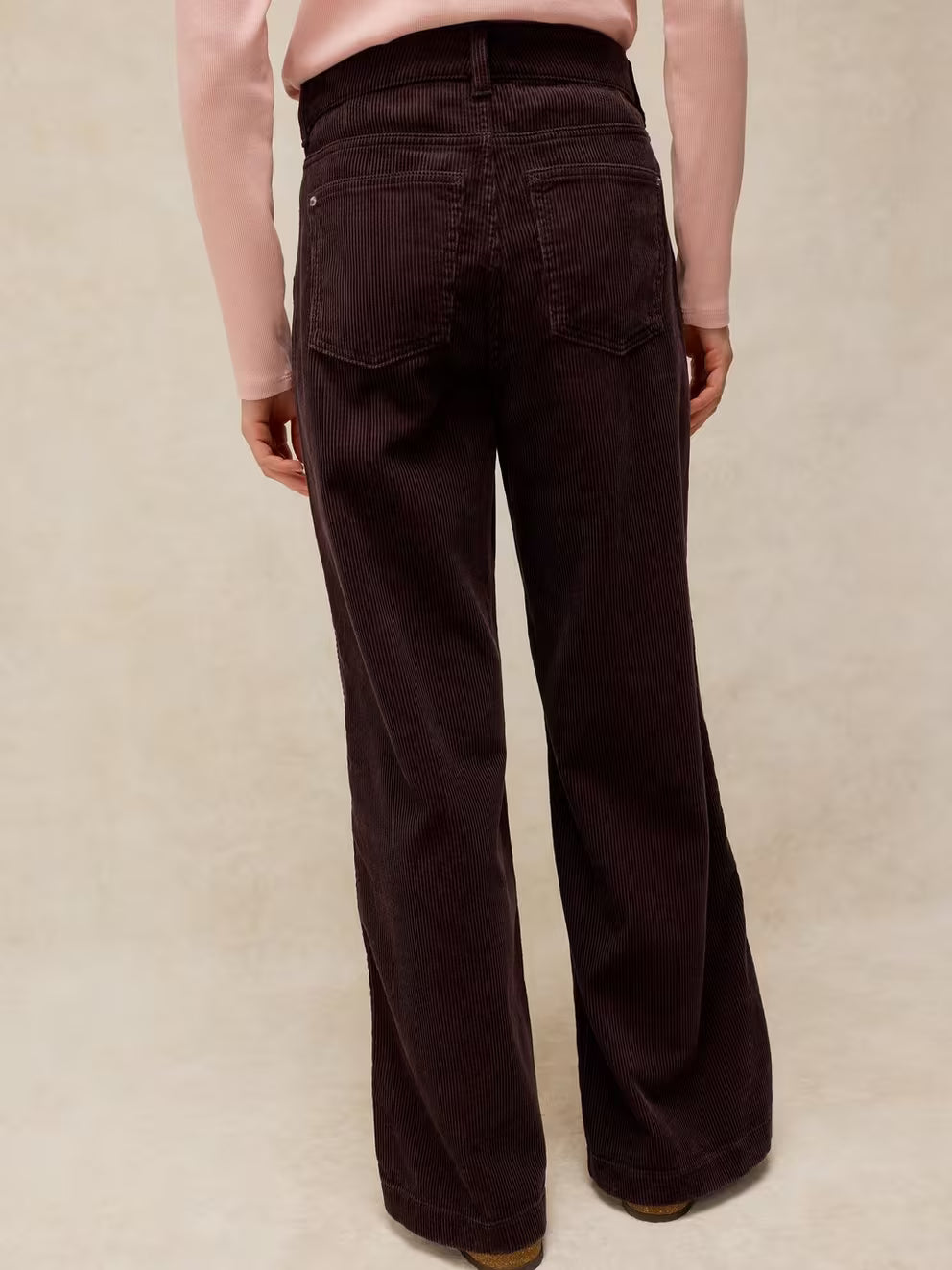 White Stuff - Ayla cord wide leg trouser - Dark brown
