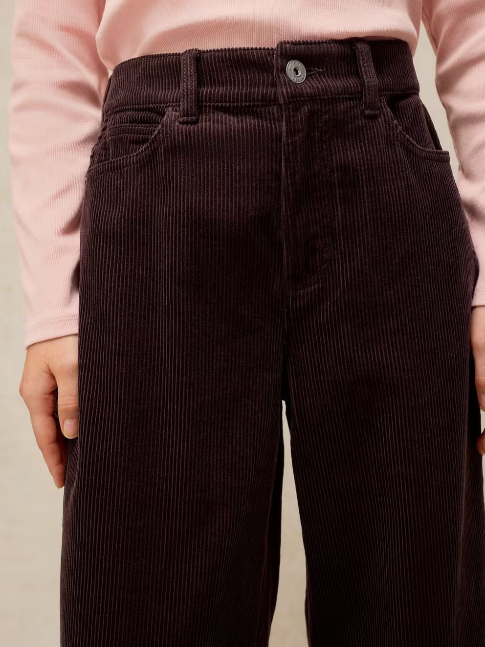 White Stuff - Ayla cord wide leg trouser - Dark brown