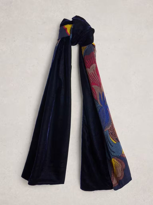 White Stuff - Velvet Printed Scarf - Multi