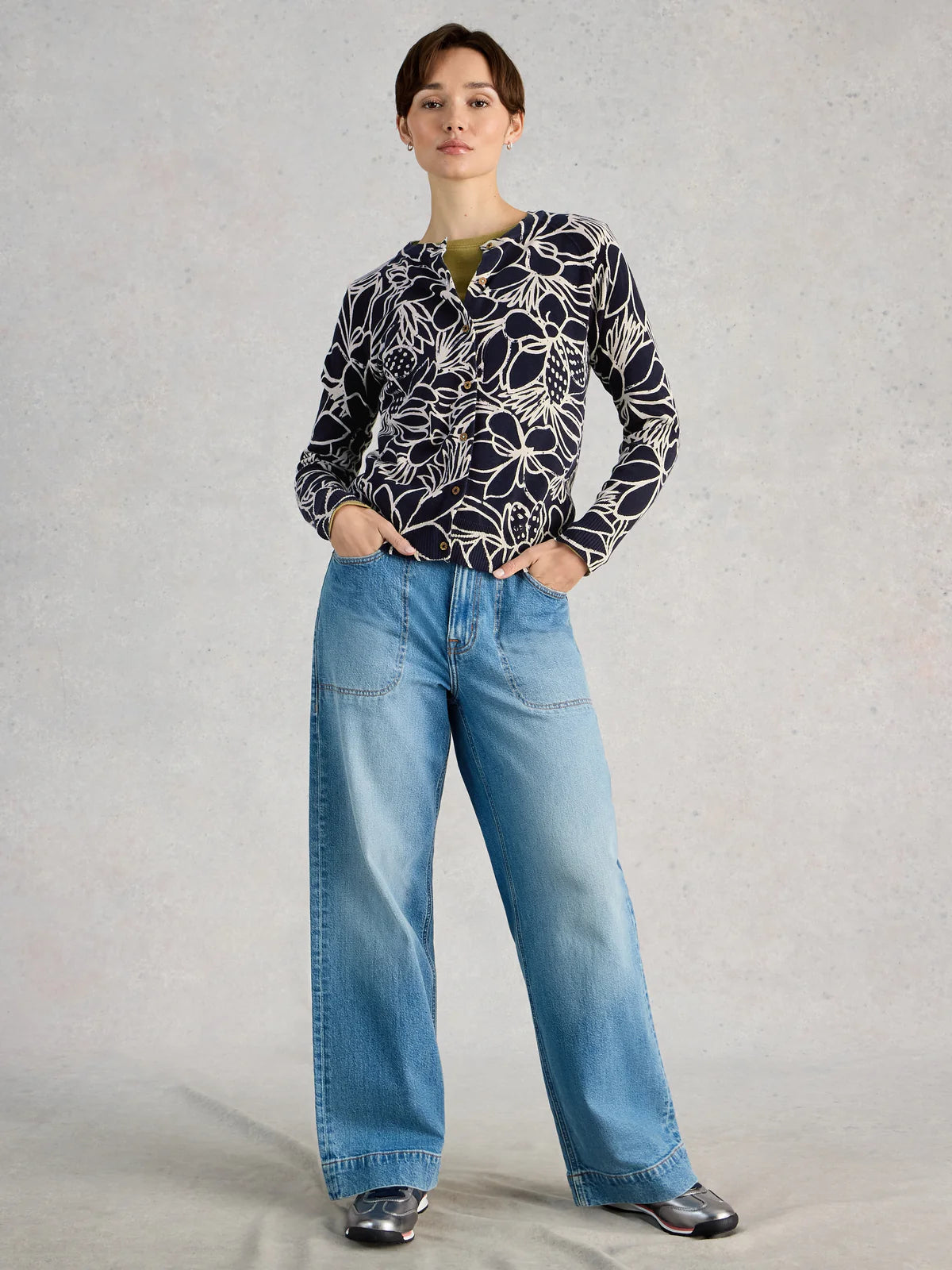 White stuff - Lulu cardi - Navy Multi