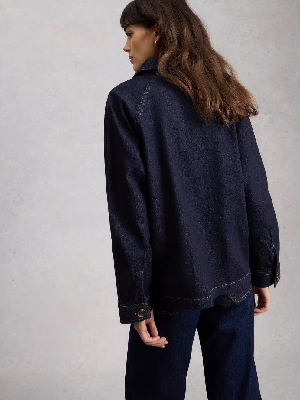 White Stuff - Denim Eden Collared jacket - Dk denim