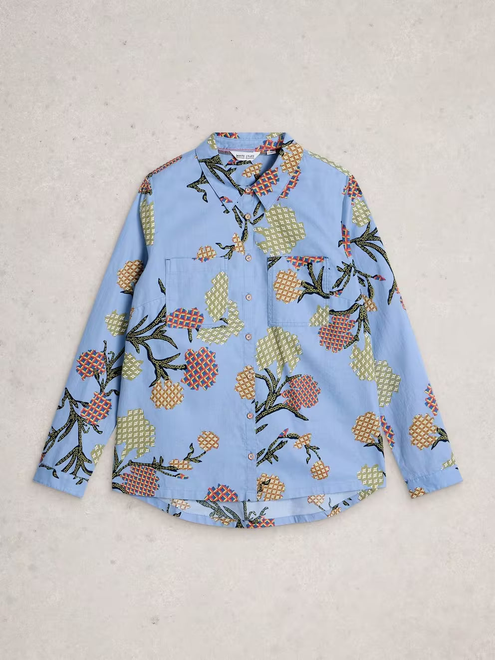 White Stuff - Sophie Collared Organic Cotton Long Sleeve Shirt