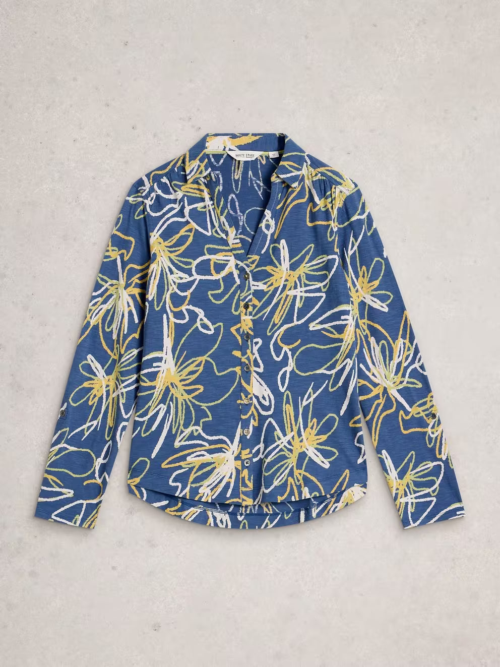 White Stuff - Annie jersey shirt - Blue print
