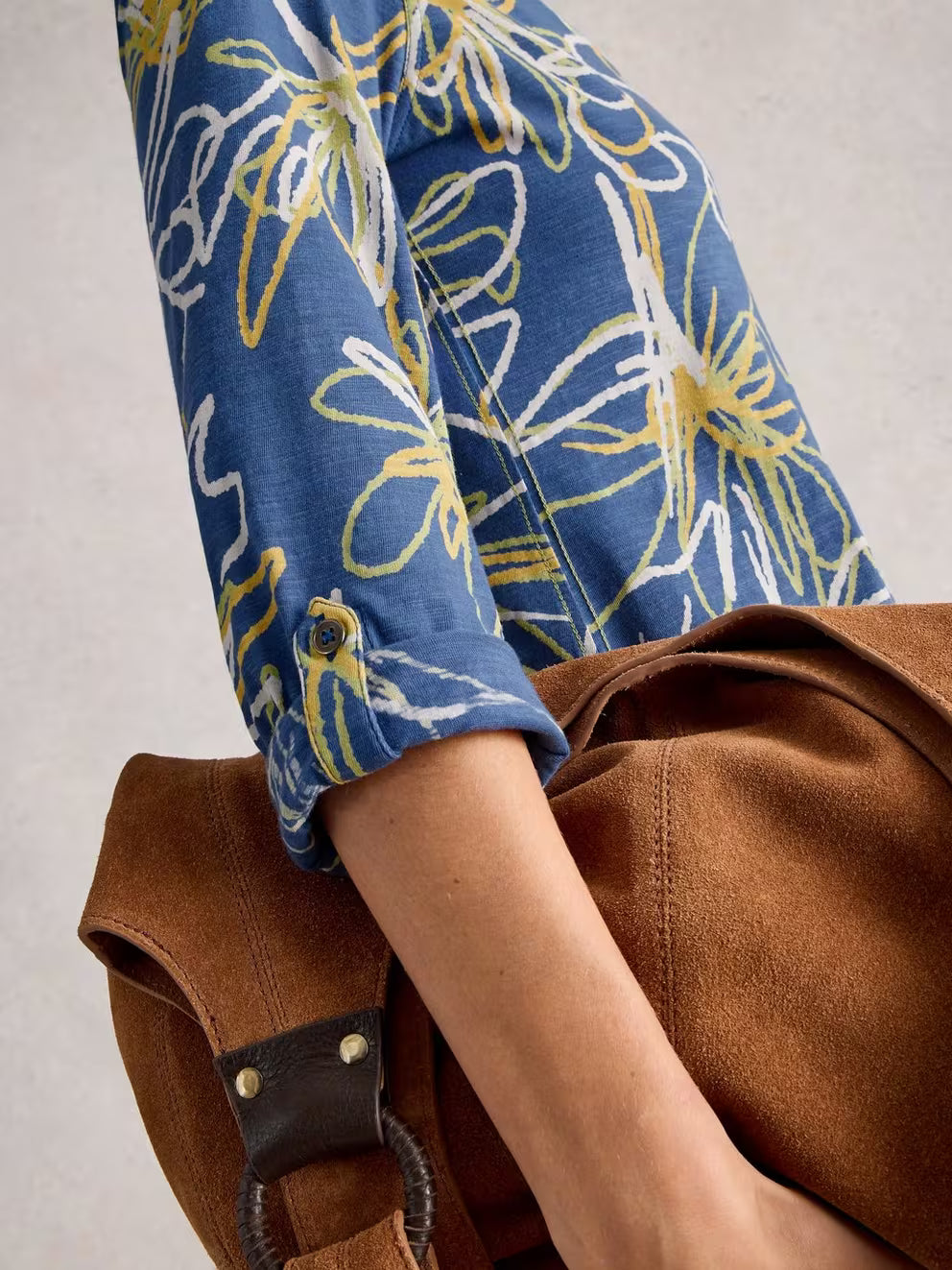 White Stuff - Annie jersey shirt - Blue print