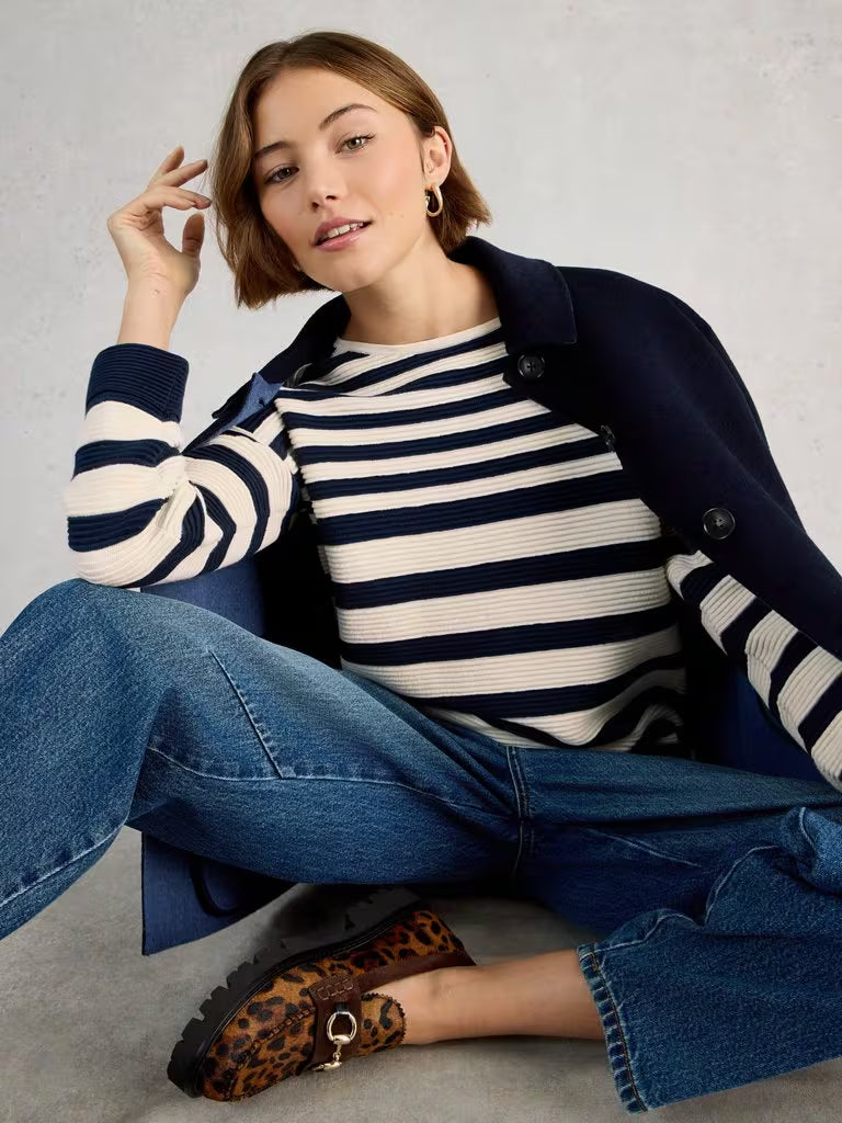 White Stuff - Jana Striped jumper - Navy Multi