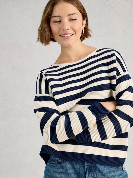 White Stuff - Jana Striped jumper - Navy Multi