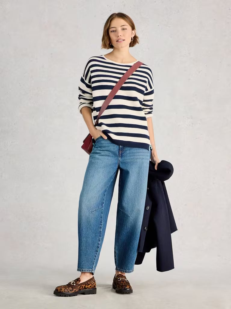 White Stuff - Jana Striped jumper - Navy Multi