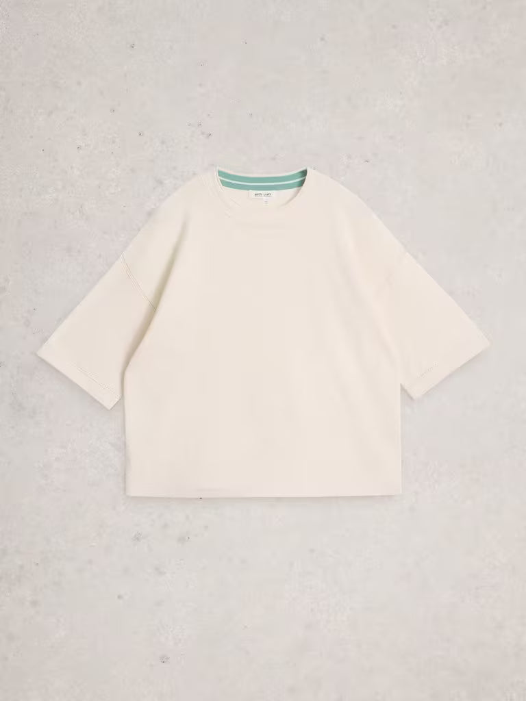 White Stuff - Kate Linen top - Natural white