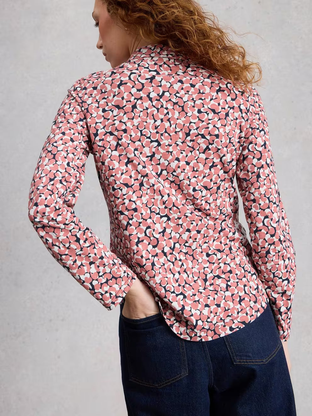 White Stuff - Annie jersey shirt - Pink print