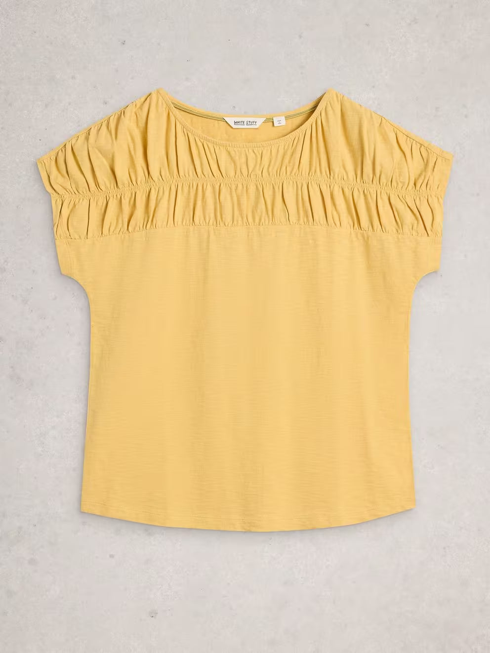 White Stuff - Rachel Ruched tee - Yellow