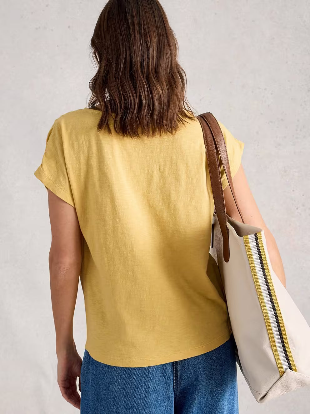 White Stuff - Rachel Ruched tee - Yellow