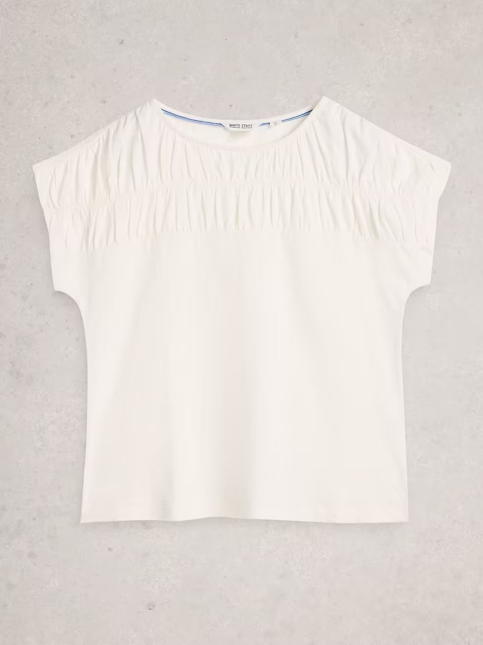 White Stuff - Rachel Ruched tee - Natural White