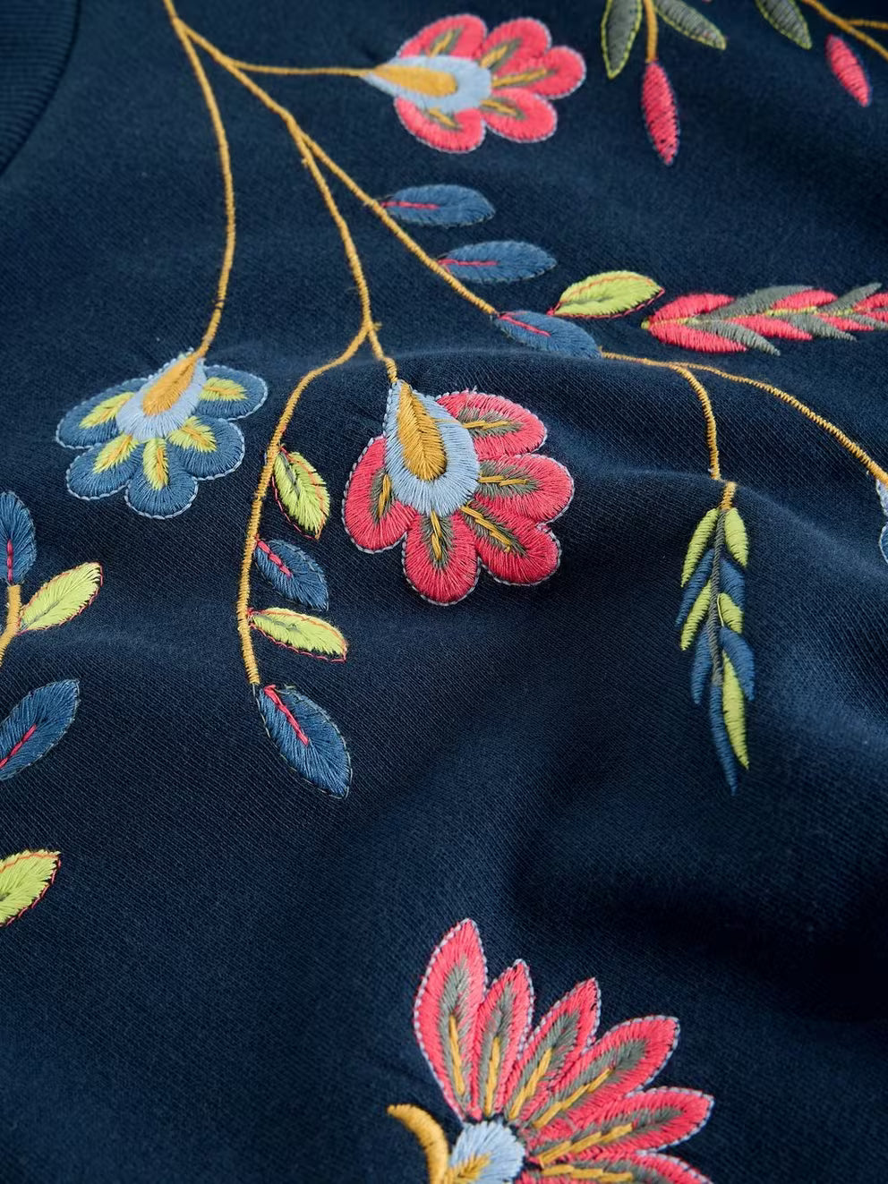 White Stuff - Floral embroidered sweatshirt