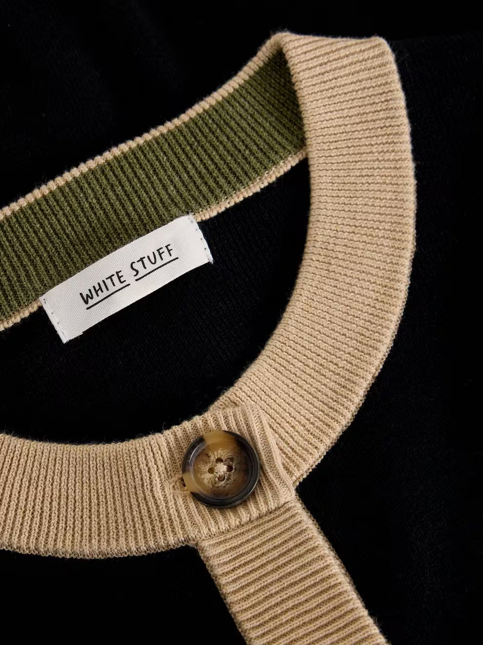 White Stuff - Charlotte short sleeve cardi - black multi