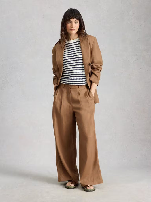 White Stuff - Sasha Wide leg Linen Trousers