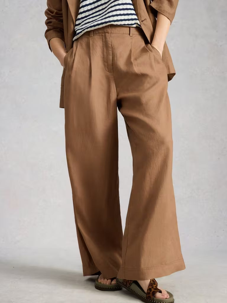 White Stuff - Sasha Wide leg Linen Trousers