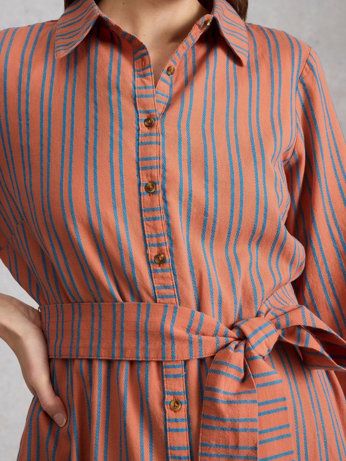 White Stuff - Soma Shirt Dress - Orange multi