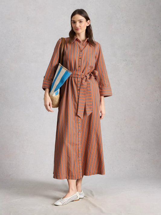 White Stuff - Soma Shirt Dress - Orange multi