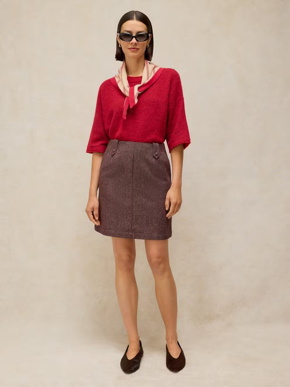 White Stuff - Kate Knitted tee - red