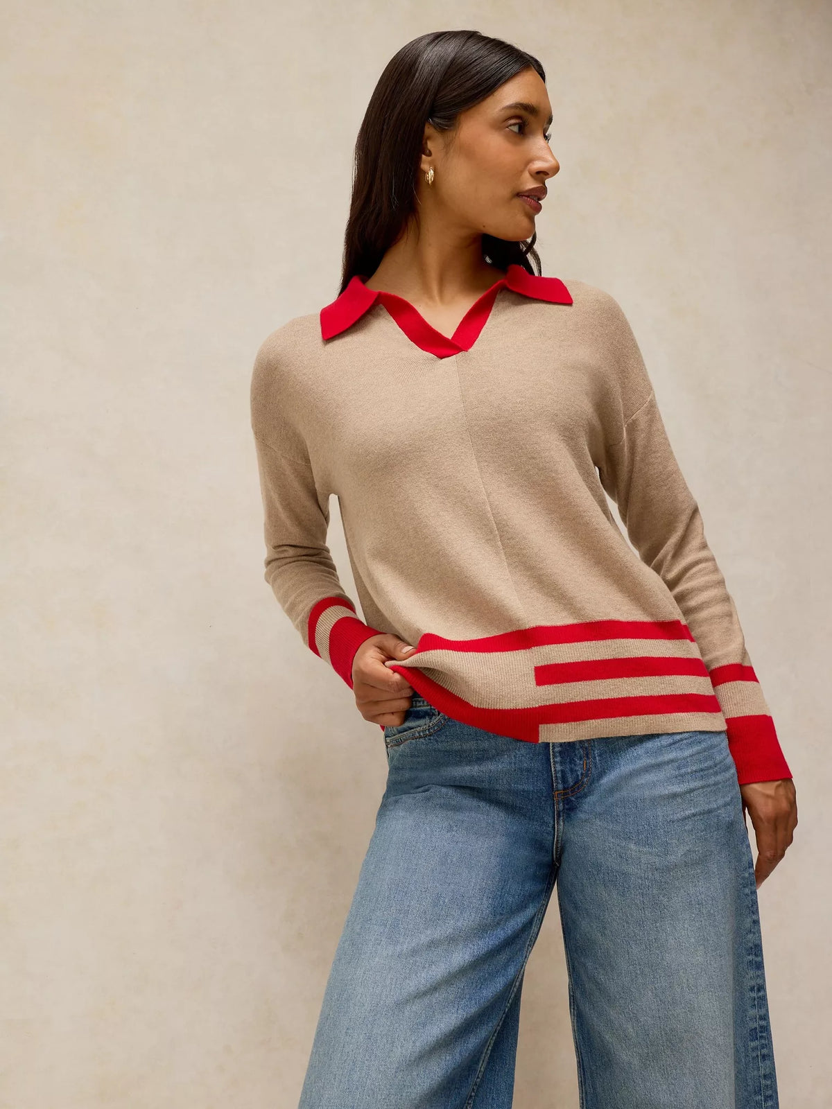White Stuff - Cara collar jumper