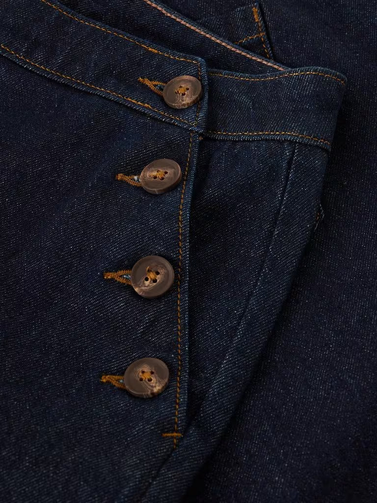White Stuff - Reese Button Detail Jean - Denim