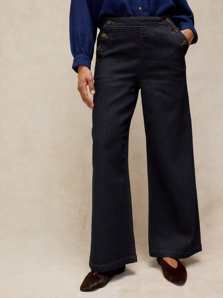White Stuff - Reese Button Detail Jean - Denim