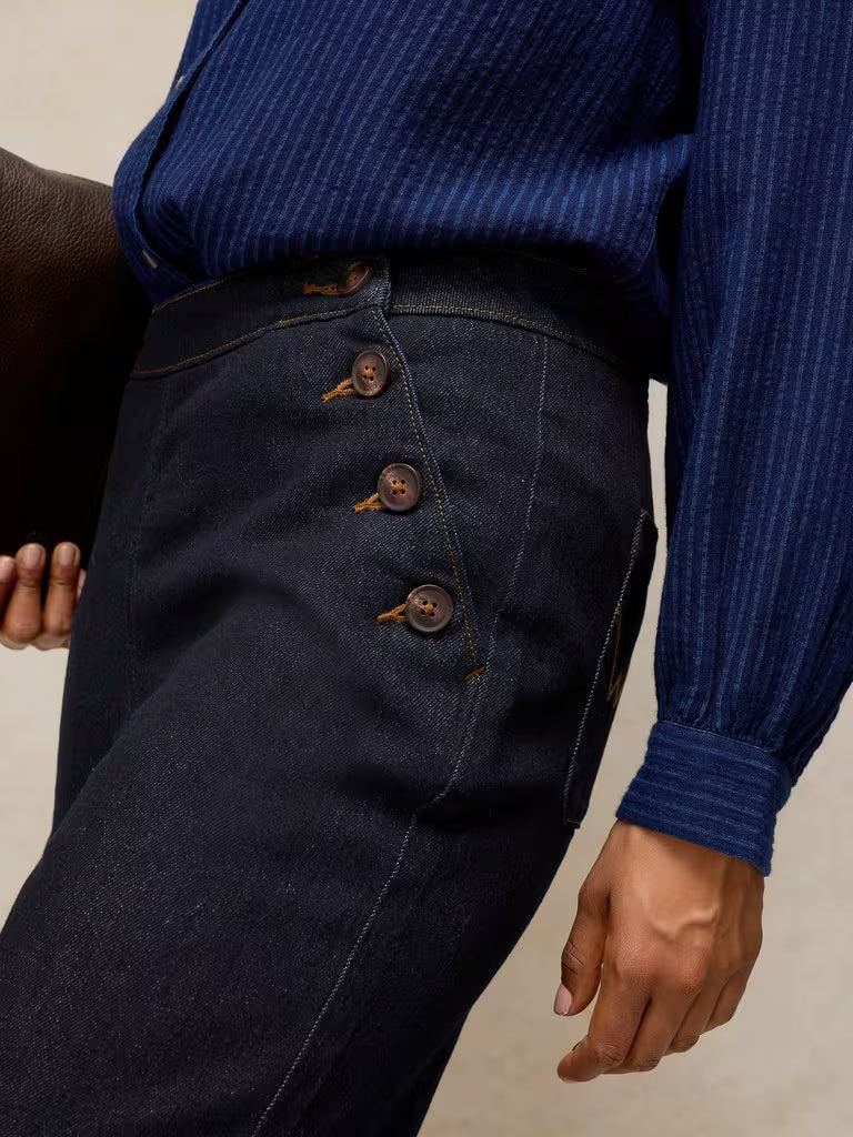 White Stuff - Reese Button Detail Jean - Denim