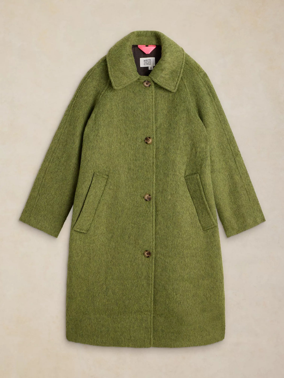 White Stuff - Kelsey wood blend coat - mid green