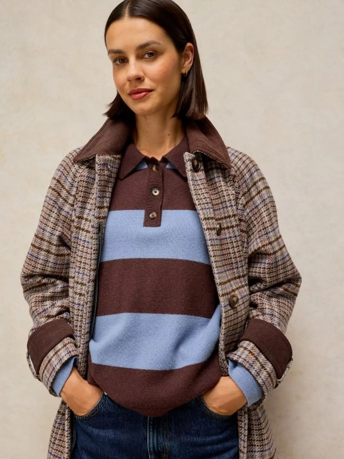 White Stuff - Emmeline check coat