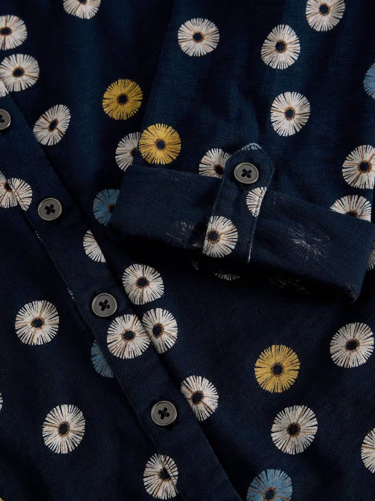 White Stuff - Annie Jersey Shirt - Navy print