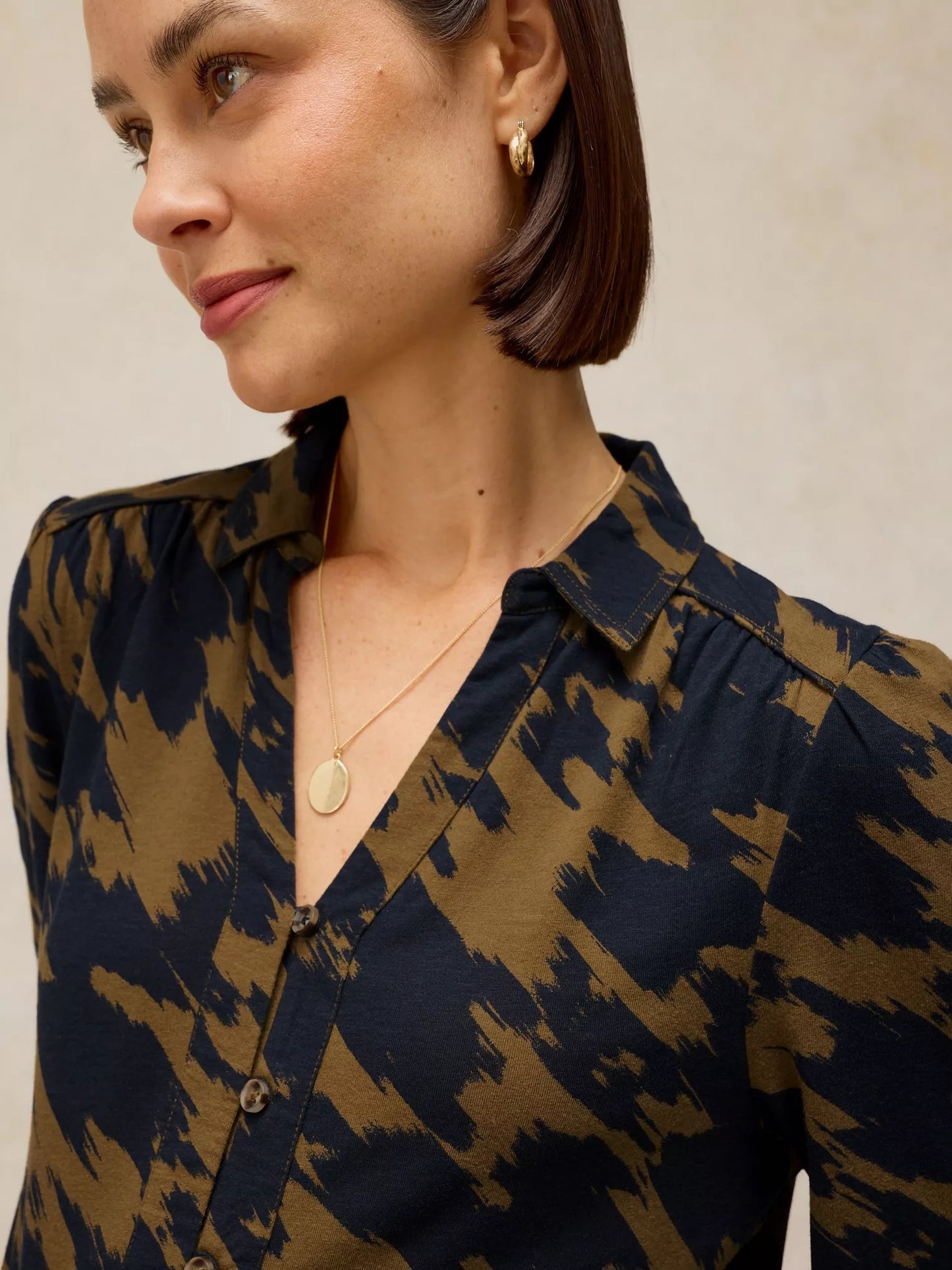White Stuff - Ronley shirt - green print