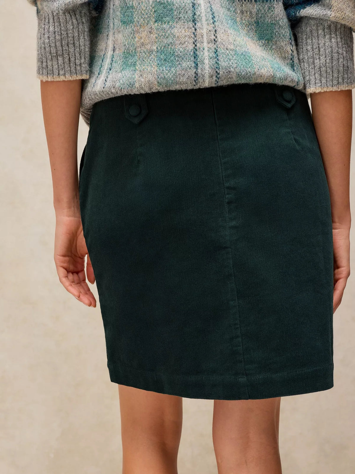 White Stuff - Cora cord skirt - dark green