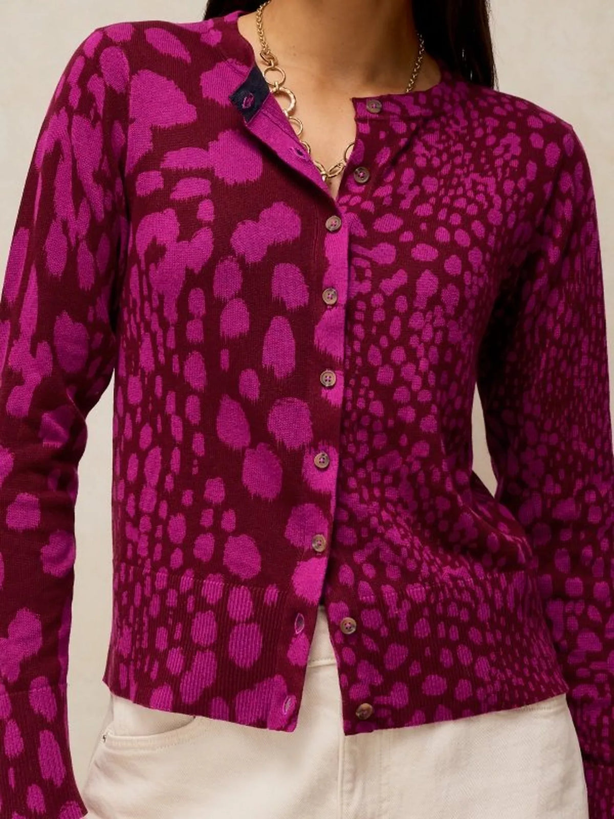 White Stuff - Lois print cardi - Pink multi