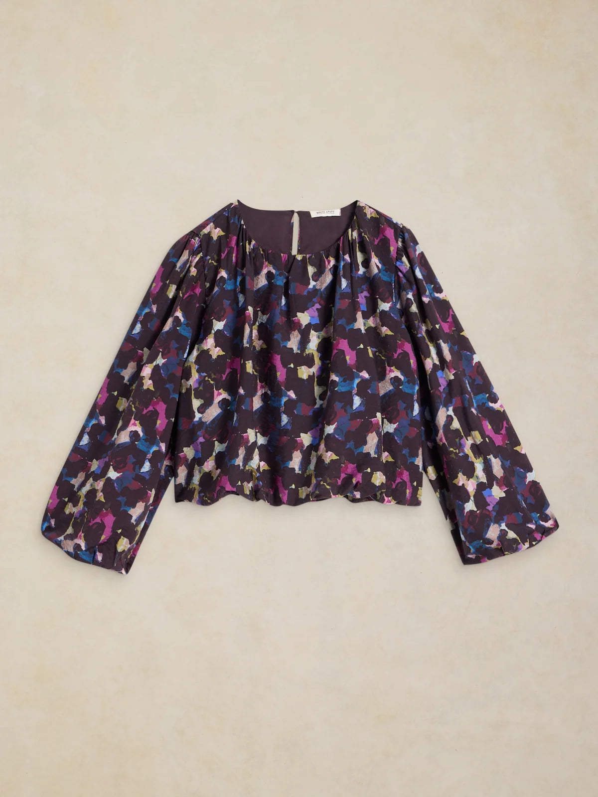 White Stuff - Lyra bubble hem top - Pink multi