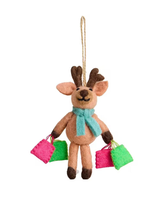 White Stuff - Reindeer Shopping - Nat multi