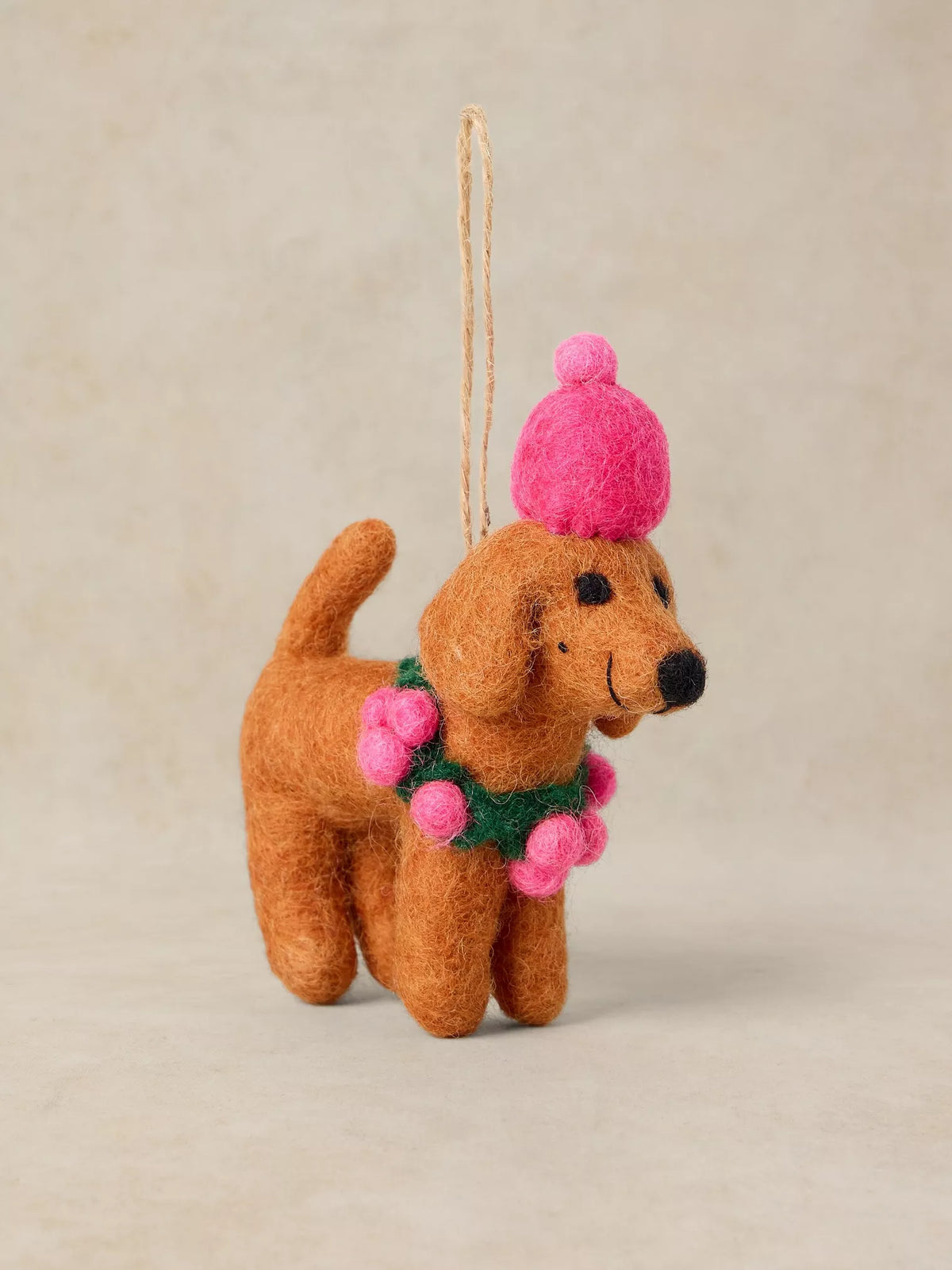 White Stuff - Dog Wreath - Brown multi