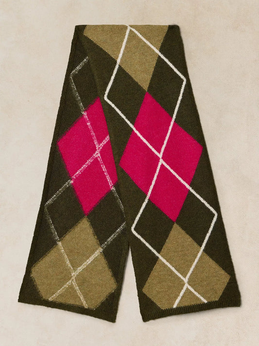 White Stuff - Argyle sjaal - Green multi