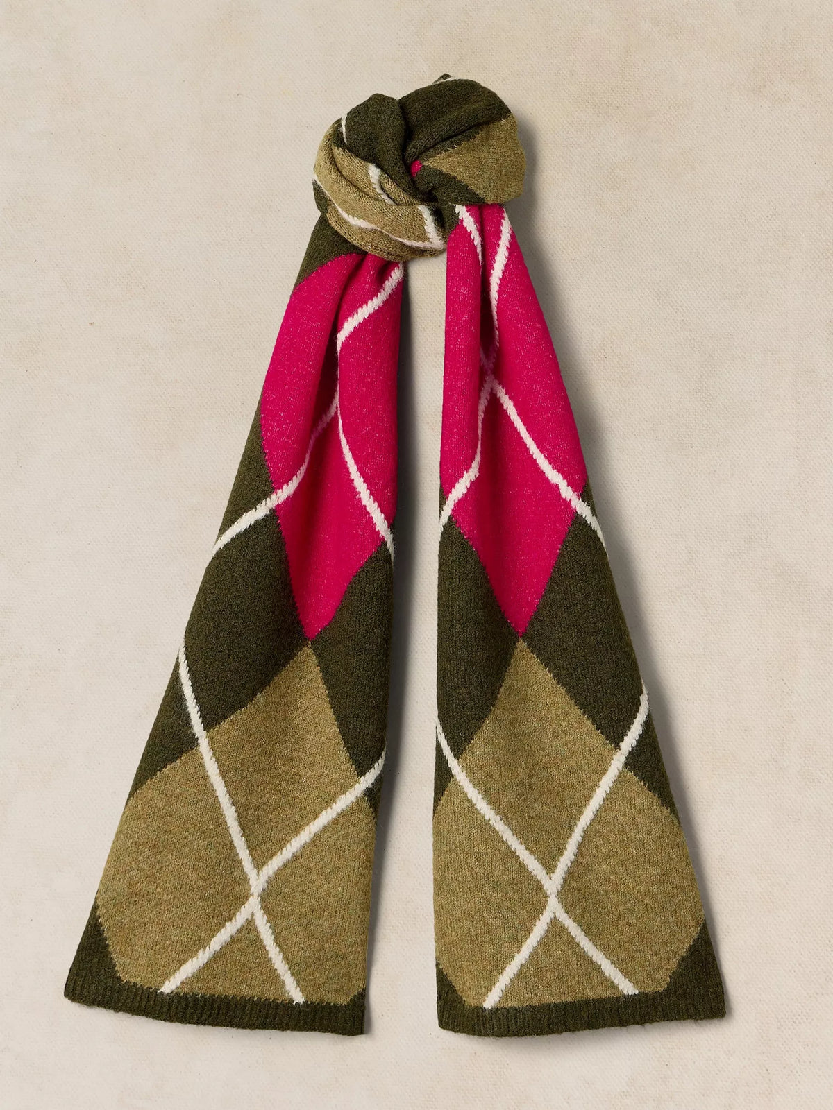 White Stuff - Argyle sjaal - Green multi