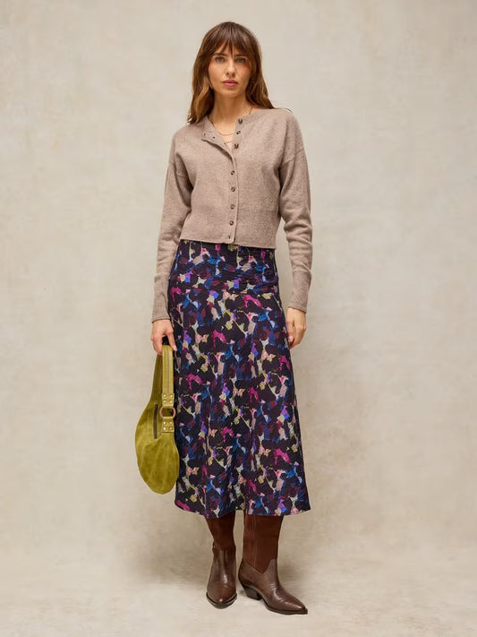 White Stuff - Gianna bias cut midi skirt - Pink multi