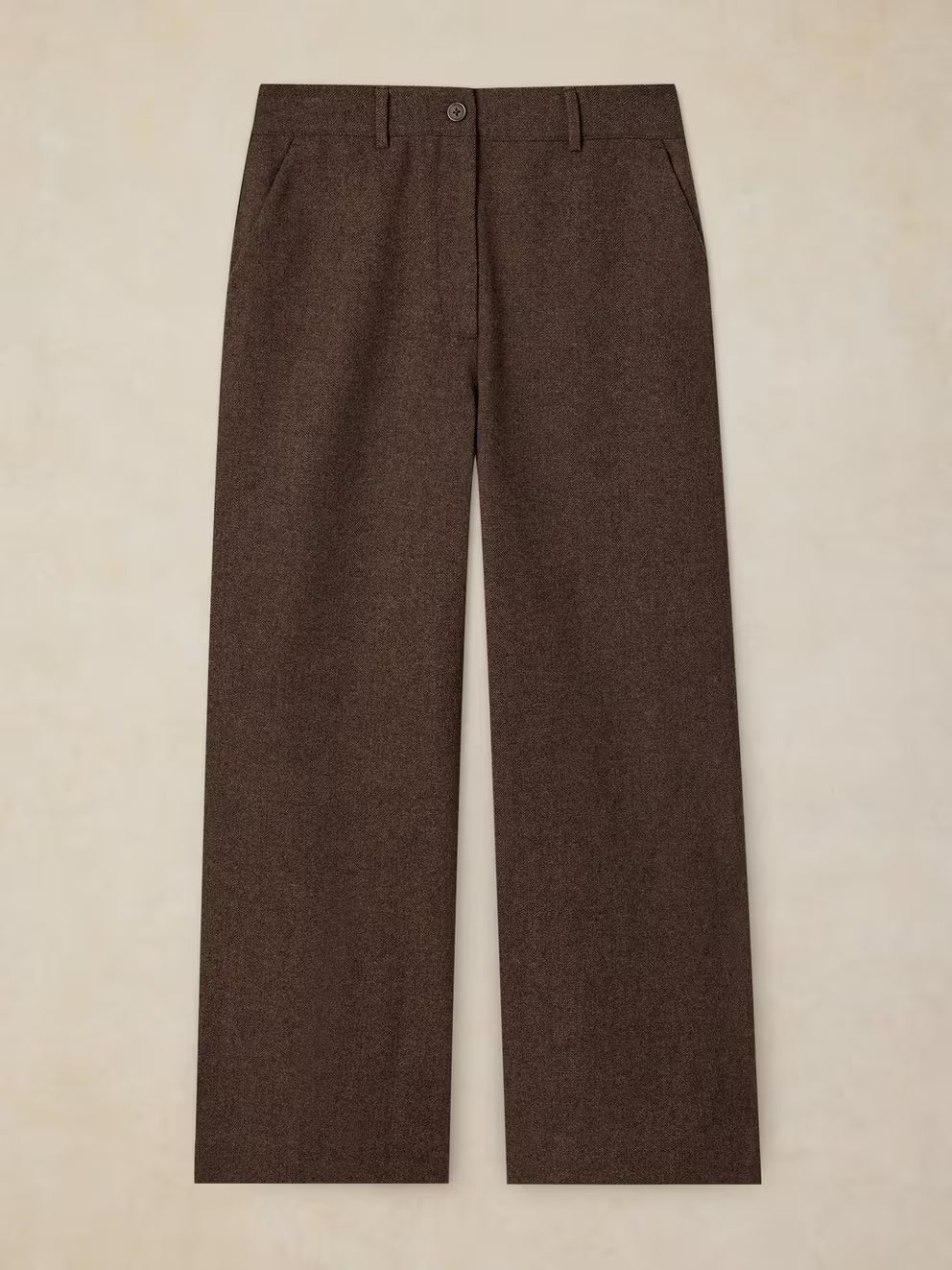White Stuff - Belle tweedy wide leg trousers - Brown multi