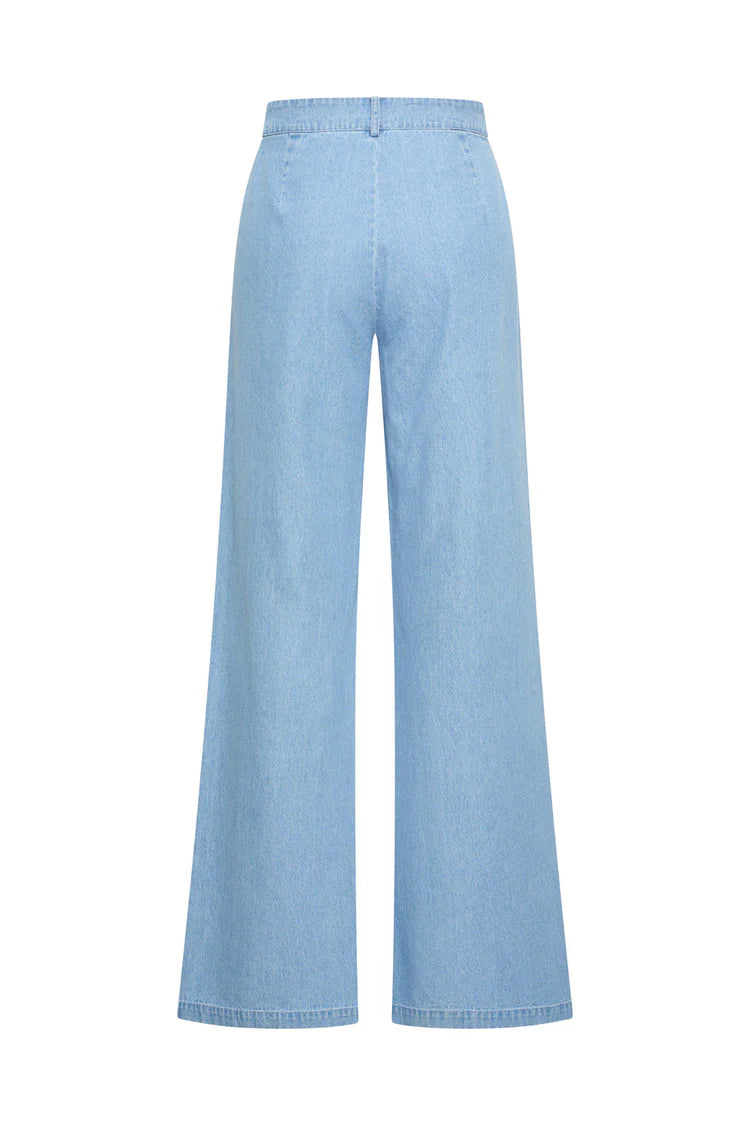 Zilch - Lola Wide Leg Pants - Light Blue