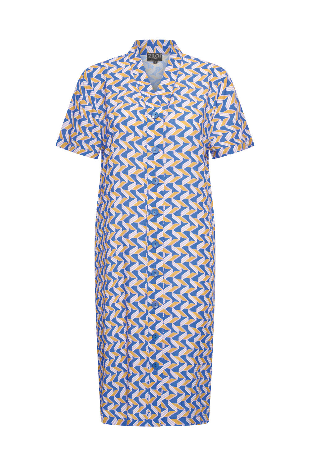 Zilch - Dress Buttons - Graphic Dazzling Blue