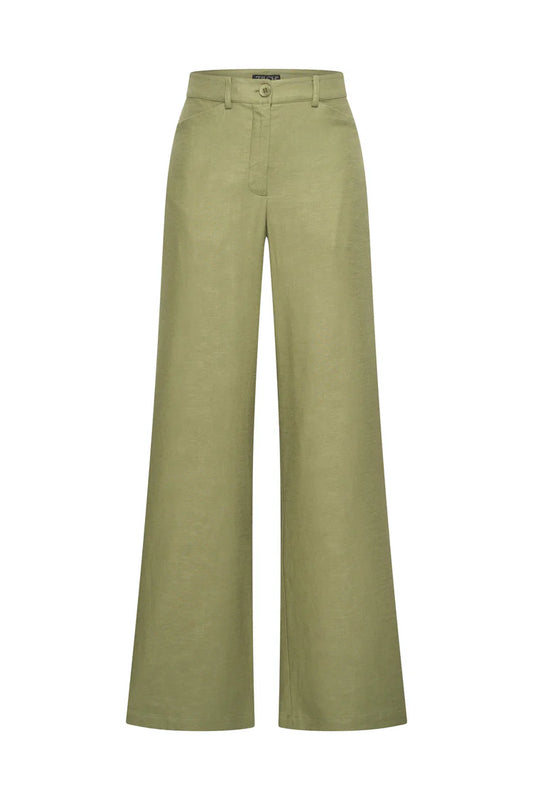 Zilch - Lola Wide Leg Pants - Army