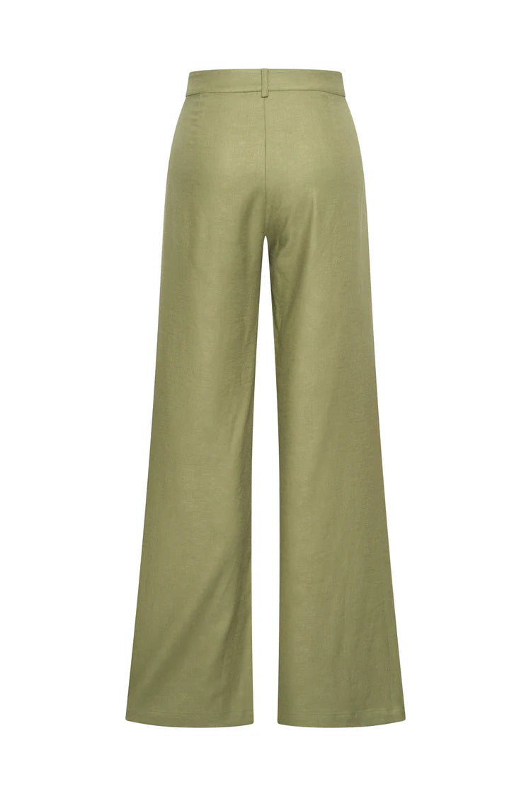 Zilch - Lola Wide Leg Pants - Army