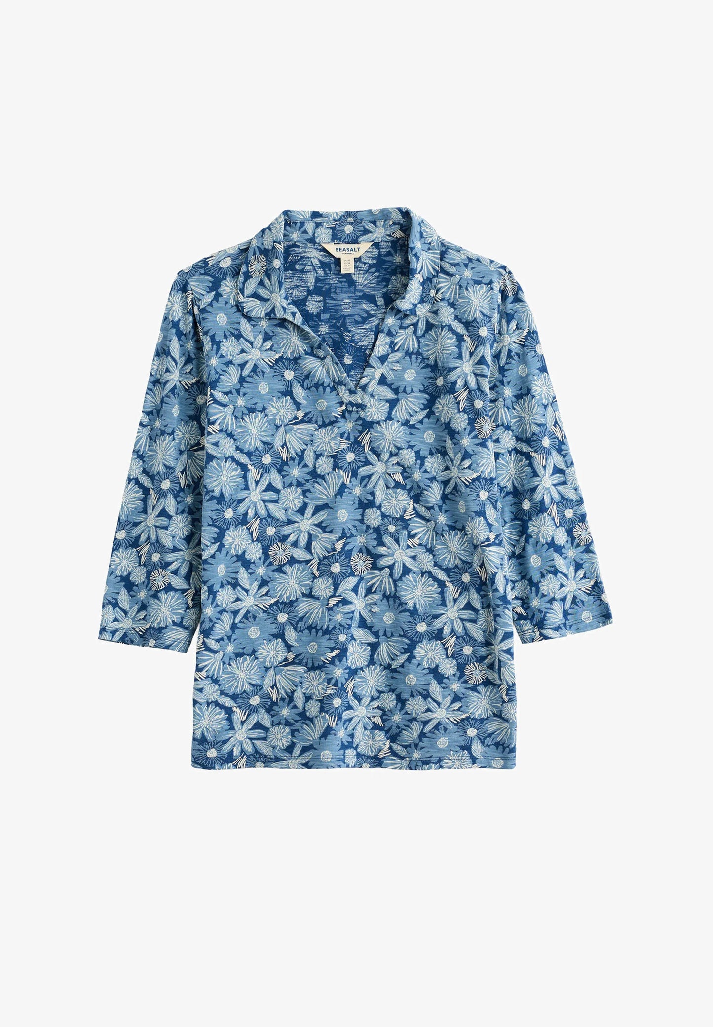 Seasalt - Larissa shirt -Sketchbook Blooms Marine