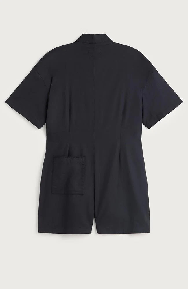 Thinking Mu - Jumpsuit Roberta Fish Patch - Navy