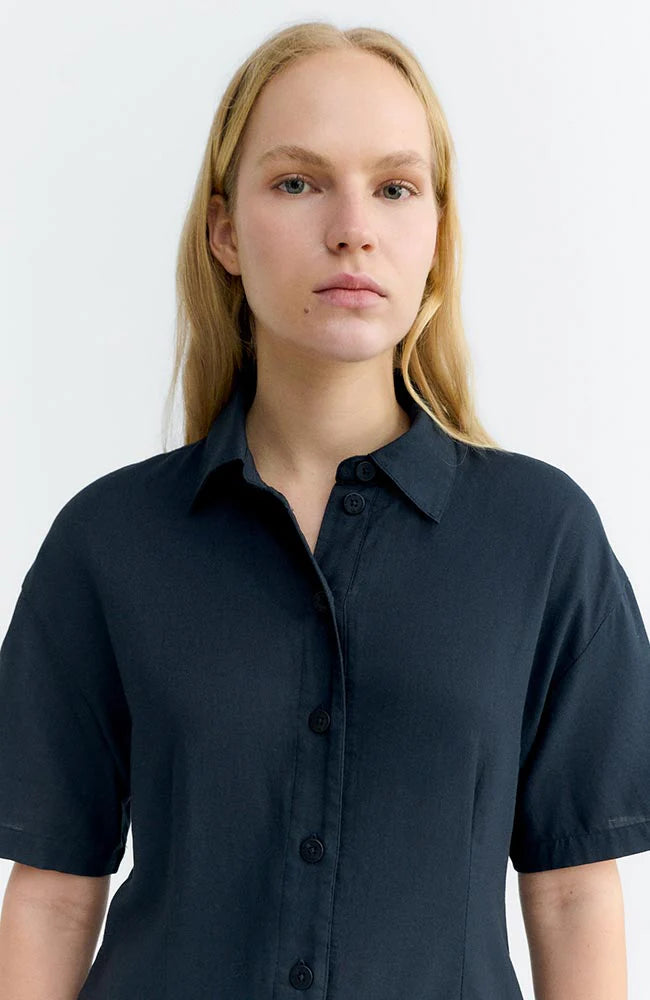 Thinking Mu - Jumpsuit Roberta Fish Patch - Navy
